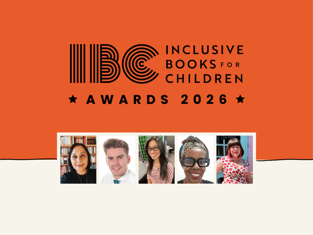 Image of five judges from left to right: a South Asain woman with short black hair, wearing a black jumper and a necklace; a white man with short blonde hair, wearing a white shirt and a teal-blue tie, an East Asian young woman with long dark-brown hair, wearing a stripey red- and-white top, a Black woman with thick black glasses, wearing a black top and gold chains and her hair wrapped with an African print headscarf, and a disabled white woman in a wheelchair, with short dark brown and pink hair, wearing a red-and-white floral summer dress